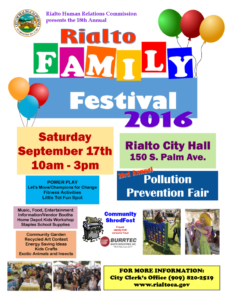 Family Festival, Pollution Prevention Fair Flyer